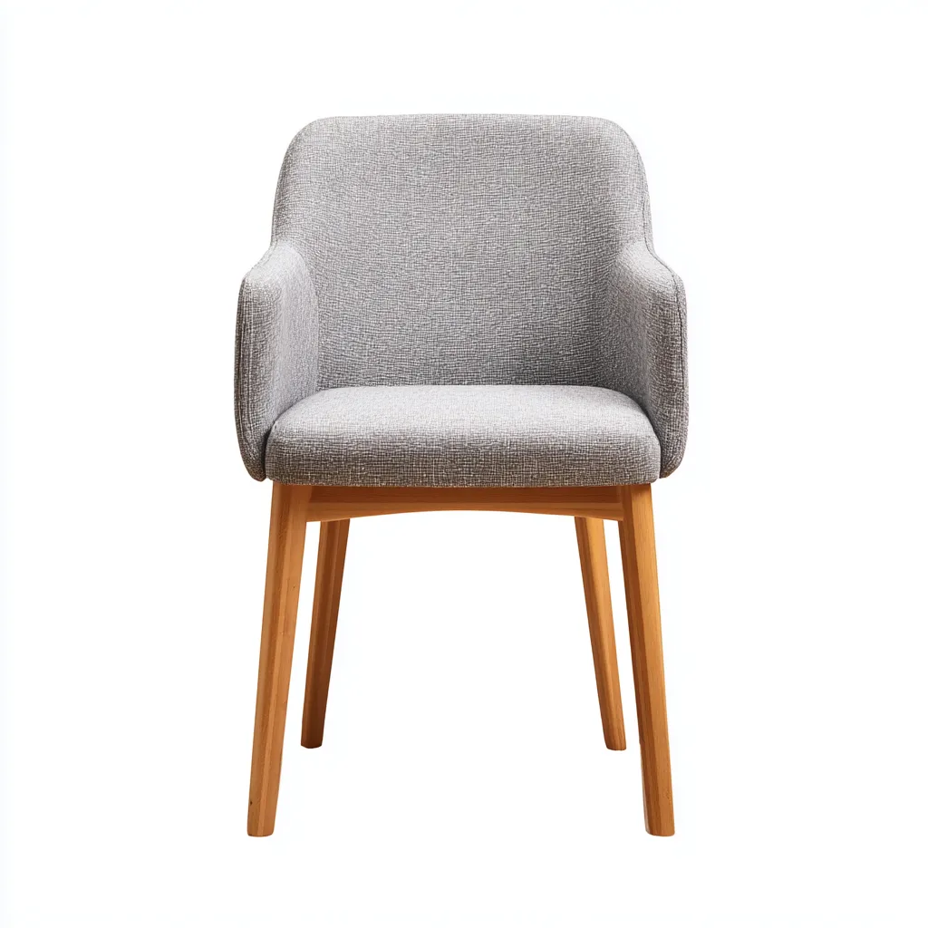 Chaise De Salle À Manger En Tissu 54x55x82 Cm - Gris-Bois - Design Moderne - Pour Salle À Manger-Havengetnest