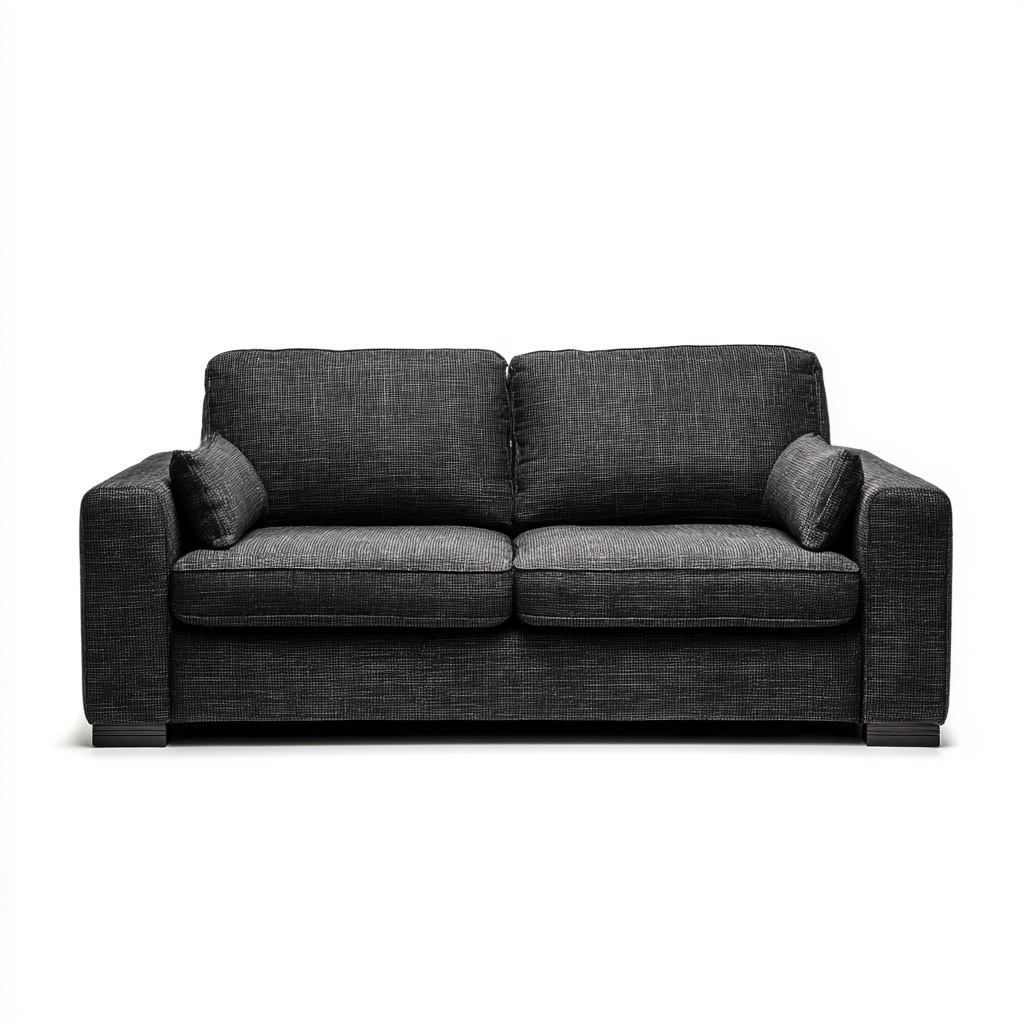 Canapé Droit Tissu 175x90x92 Cm - Noir - Adapté Pour Salon - Style Moderne-Havengetnest