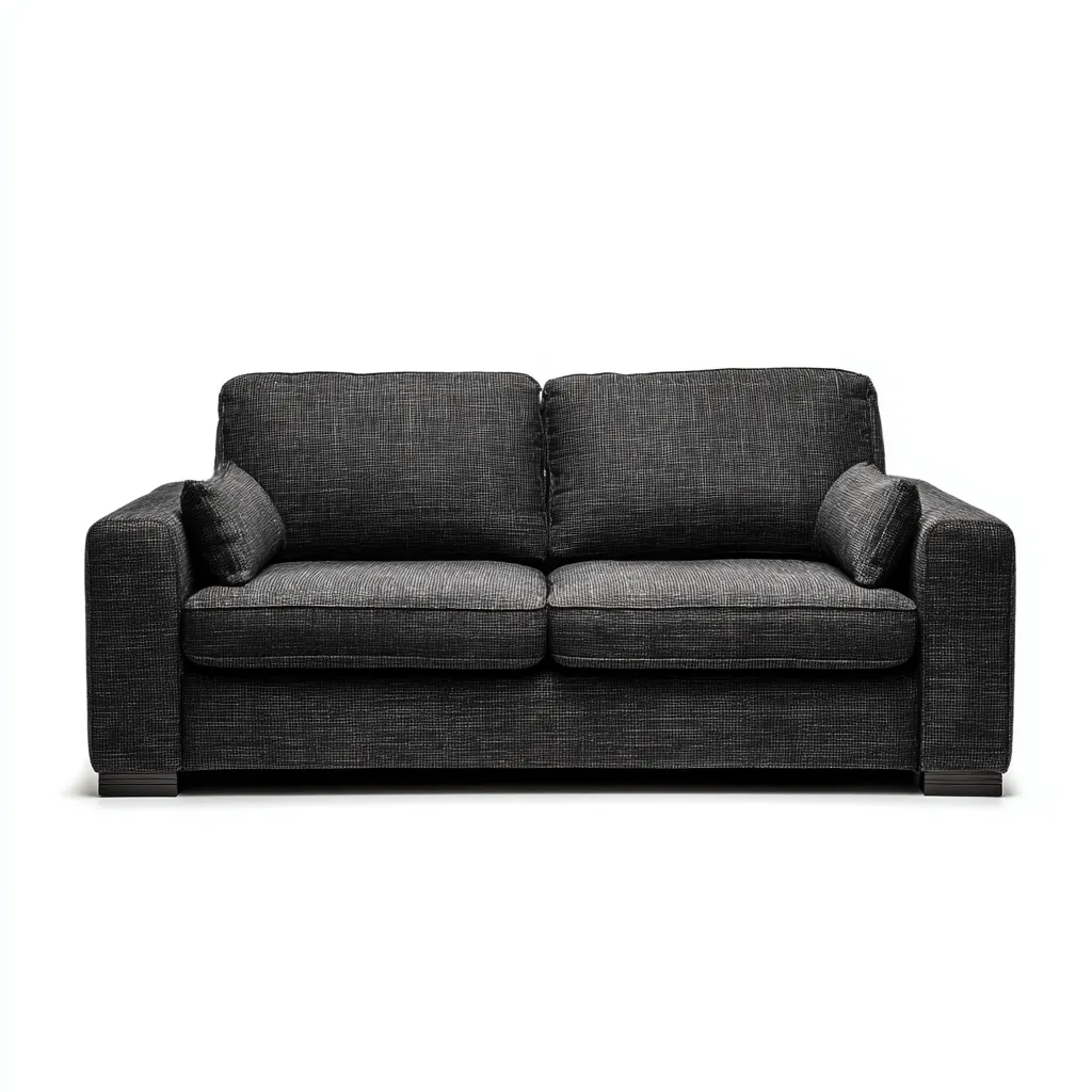 Canapé Droit Tissu 175x90x92 Cm - Noir - Adapté Pour Salon - Style Moderne-Havengetnest