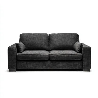 Canapé Droit Tissu 175x90x92 Cm - Noir - Adapté Pour Salon - Style Moderne-Havengetnest