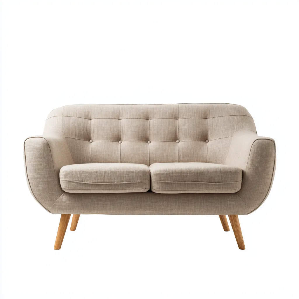 Canapé Droit Tissu 150x82x88 Cm - Beige - Adapté Pour Salon - Style Moderne-Havengetnest