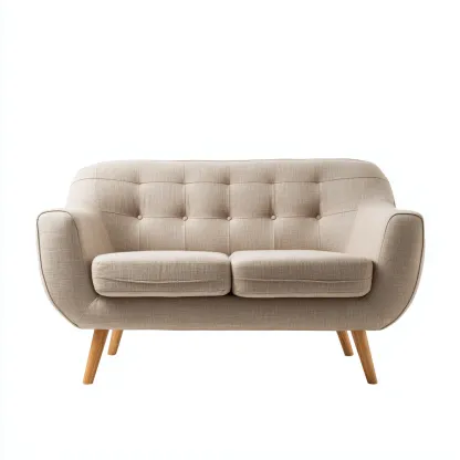 Canapé Droit Tissu 150x82x88 Cm - Beige - Adapté Pour Salon - Style Moderne-Havengetnest