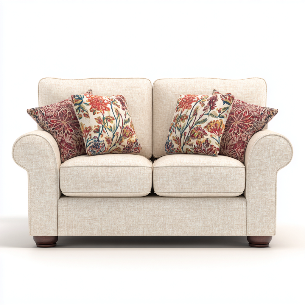 Canapé Droit Tissu 158x90x92 Cm - Beige - Adapté Pour Salon - Style Classique-Havengetnest