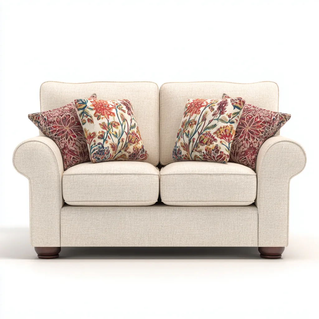 Canapé Droit Tissu 158x90x92 Cm - Beige - Adapté Pour Salon - Style Classique-Havengetnest