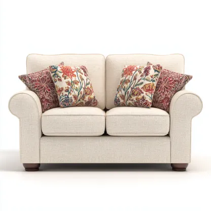 Canapé Droit Tissu 158x90x92 Cm - Beige - Adapté Pour Salon - Style Classique-Havengetnest