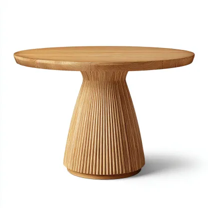 Table À Manger-Bois-120X120X75 Cm-Chêne-Design Contemporain-Havengetnest