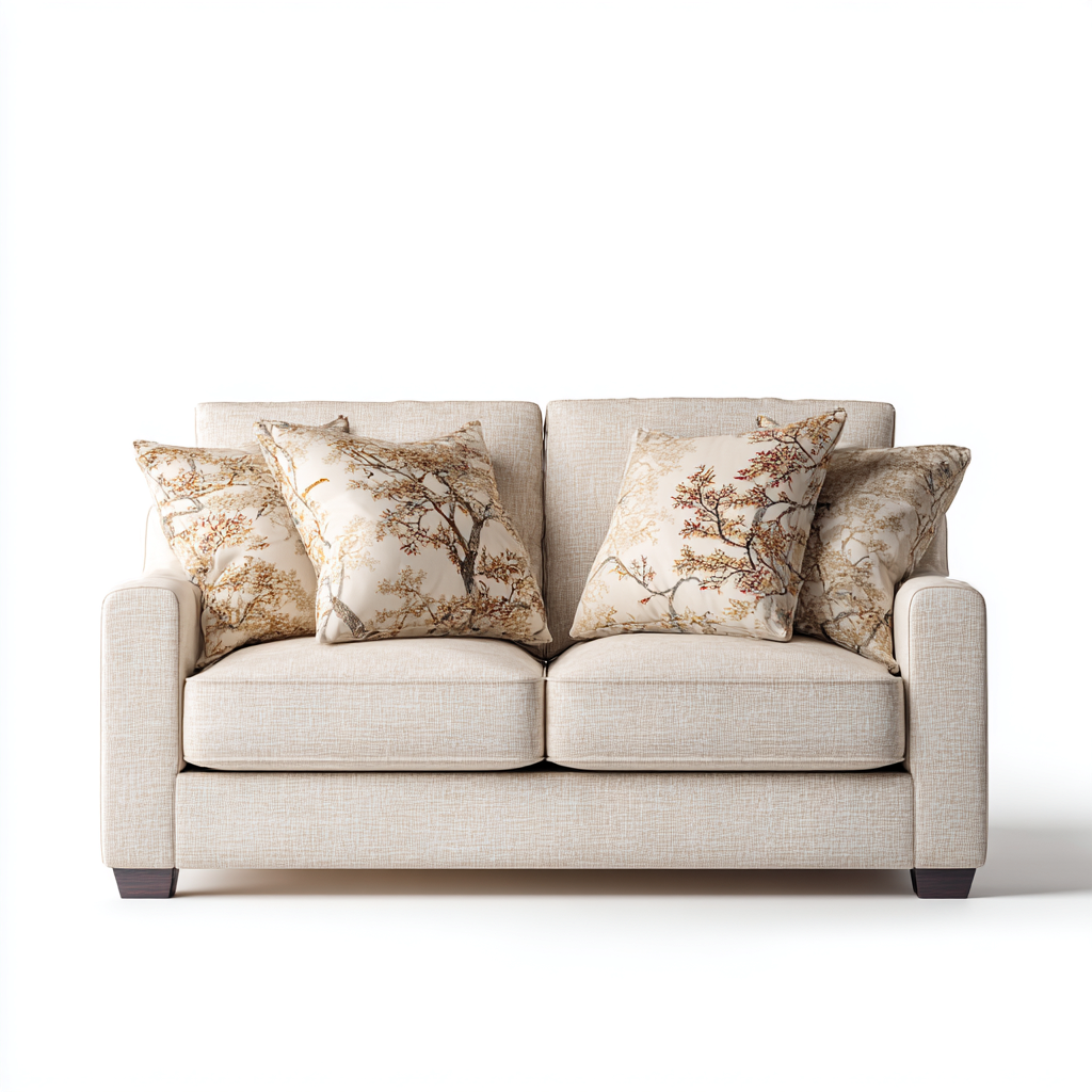 Canapé Droit Tissu 150x80x85 Cm - Beige - Adapté Pour Salon - Design Moderne-Havengetnest