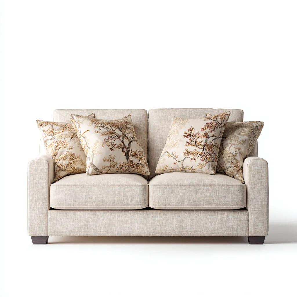 Canapé Droit Tissu 150x80x85 Cm - Beige - Adapté Pour Salon - Design Moderne-Havengetnest