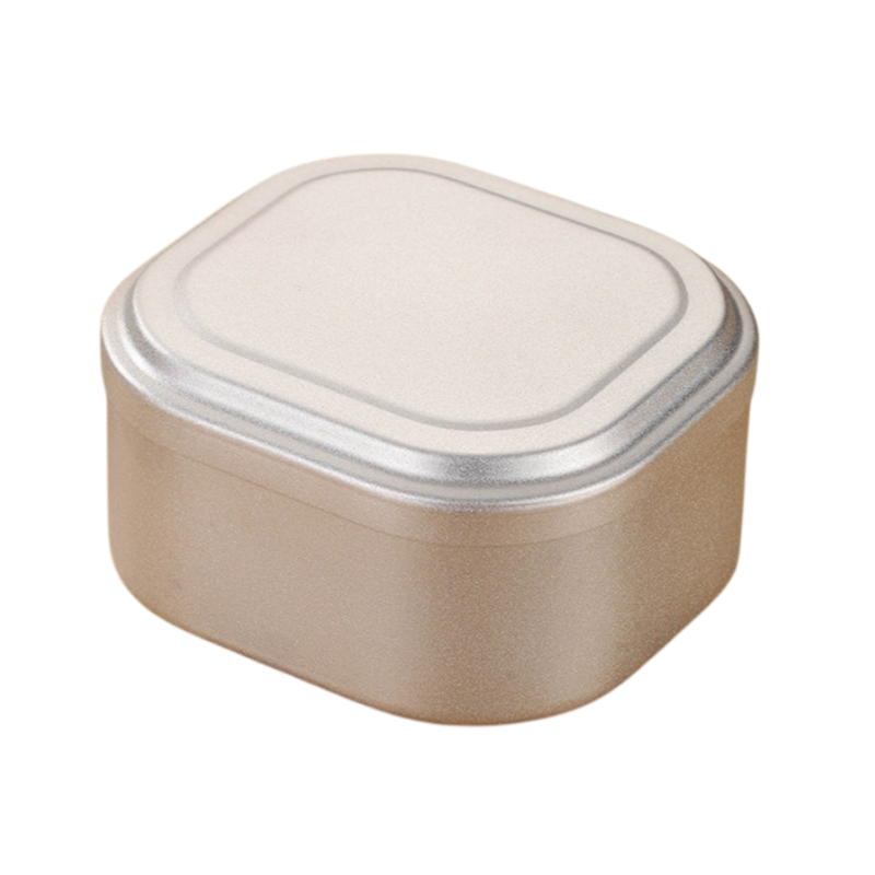 Quadratische Aluminium-Brotdose mit Griff