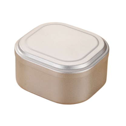 Quadratische Aluminium-Brotdose mit Griff