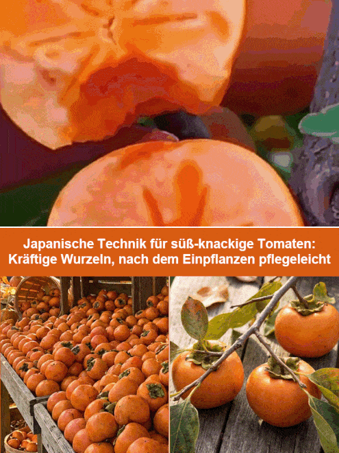🌳Jetzt pflanzen, im Oktober ernten | Japanische Zwerg-Kaki: Anfängerfreundlich, nur gießen, 100% Anwachsgarantie & Ernte im ersten Jahr, winterhart von -35°C bis 42°C ✨