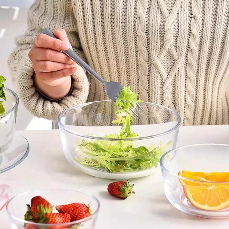 Transparente Obstsalatschüssel