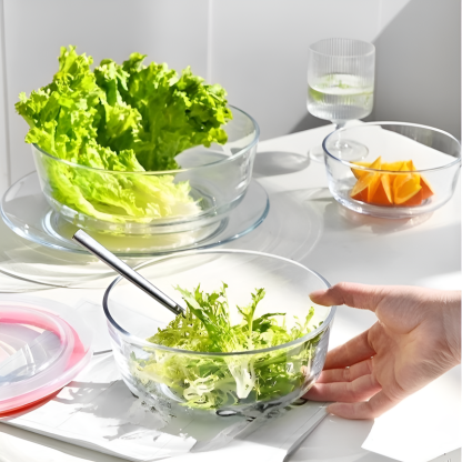 Transparente Obstsalatschüssel