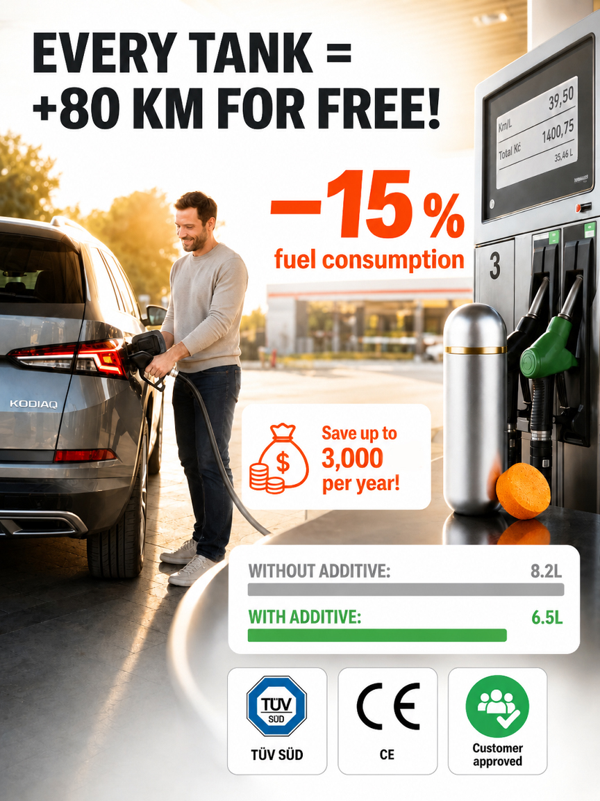 "One more tank goes 100 kilometers further!" Multi-functional fuel additive