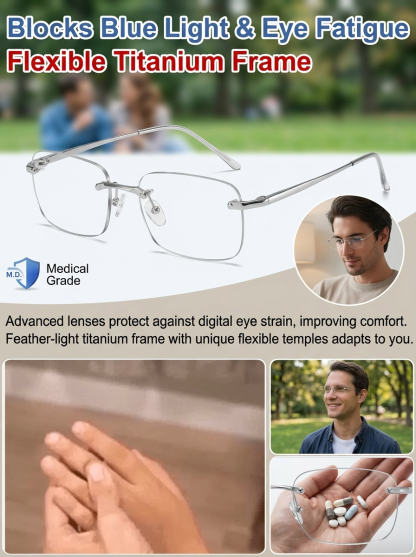 [Suitable for all ages] Frameless progressive multifocal reading glasses