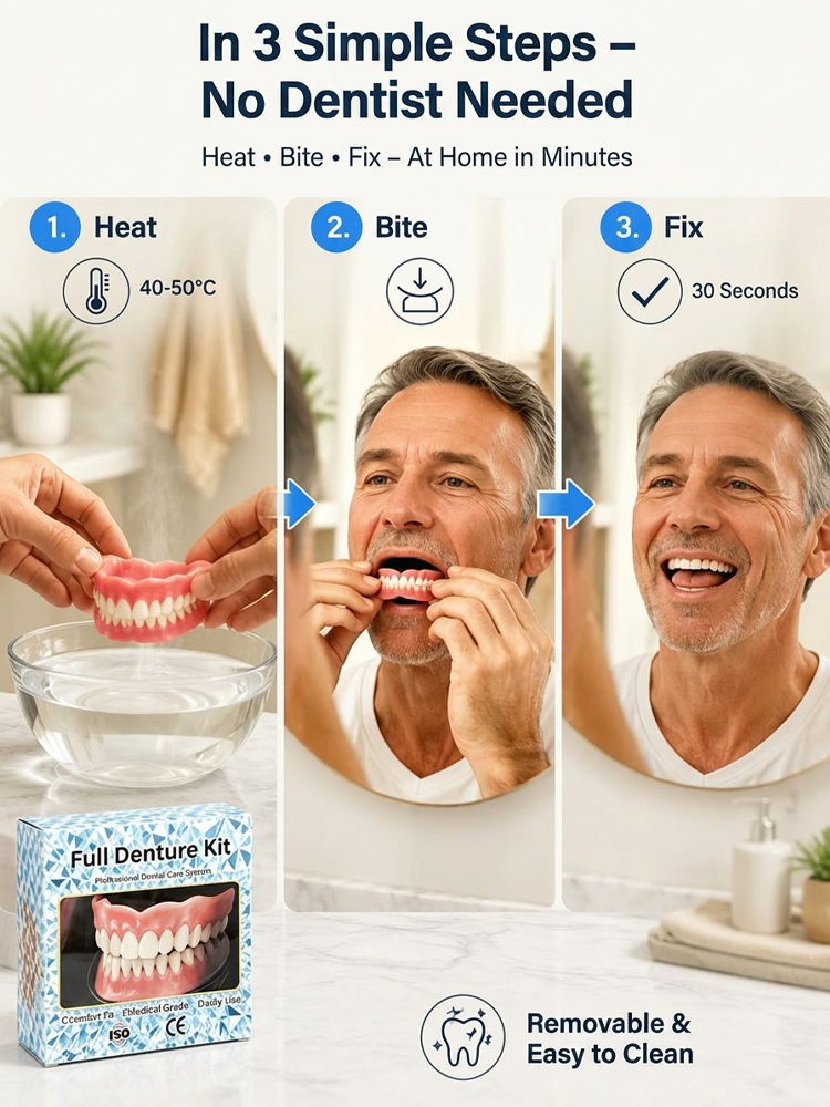 [Protect Your Perfect Smile] Fully Customized Denture Set