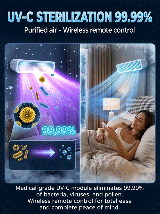 【60 seconds to cool down the entire room】Tower fan with dual-use standing and lying functions
