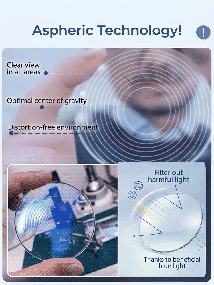 Anti-blue light automatic zoom reading glasses