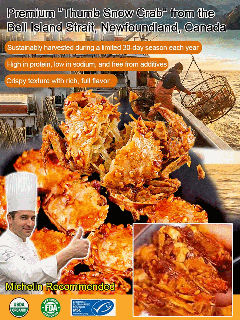Spicy Sea Crab Snacks - High in Protein, Low in Sodium