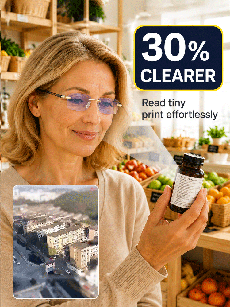 Diamond-cut anti-blue light reading glasses