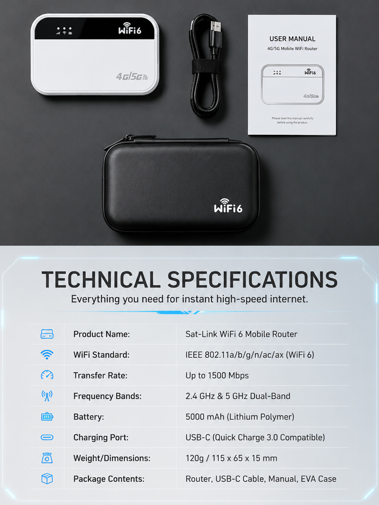 [Global Coverage, Free for Life] Boundless Portable Wi-Fi