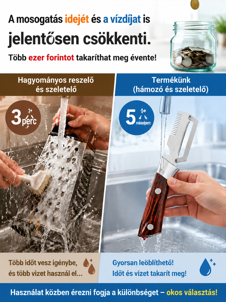 Szuperéles Japán Technológiás Szeletelő Kés (50% Kedvezmény & Utánvét) 🔪