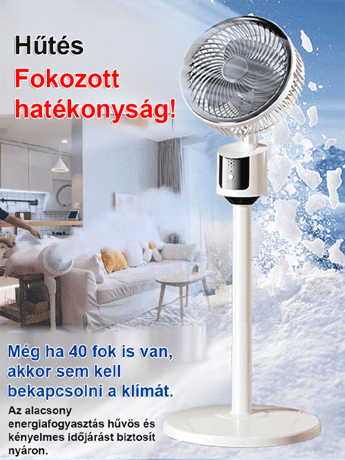 Halk és Energiatakarékos 3D Körkörös Álló Ventilátor - 80% KEDVEZMÉNY