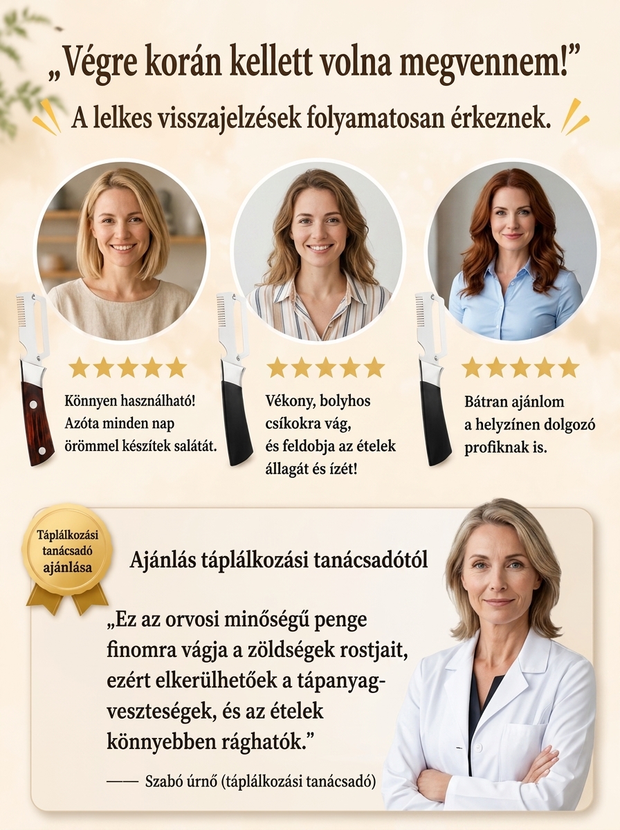 Szuperéles Japán Technológiás Szeletelő Kés (50% Kedvezmény & Utánvét) 🔪