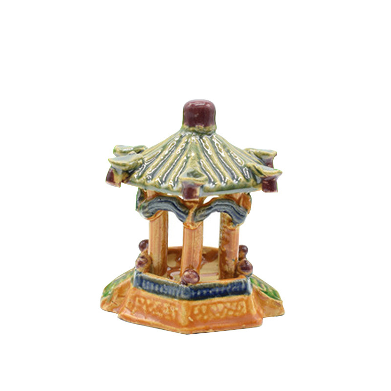 Aquarium Landschaftsgestaltung Sechseck-Pavillon Dekoration