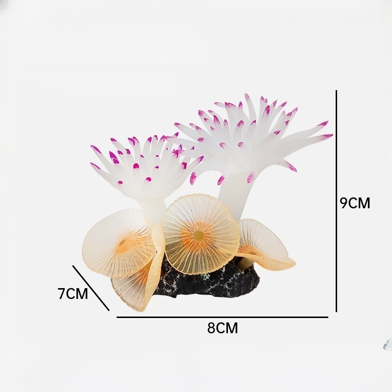 Weiße Künstliche Weichkorallen-Dekoset für Aquarien