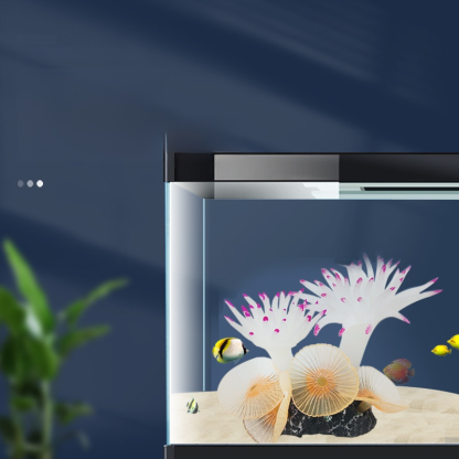 Weiße Künstliche Weichkorallen-Dekoset für Aquarien