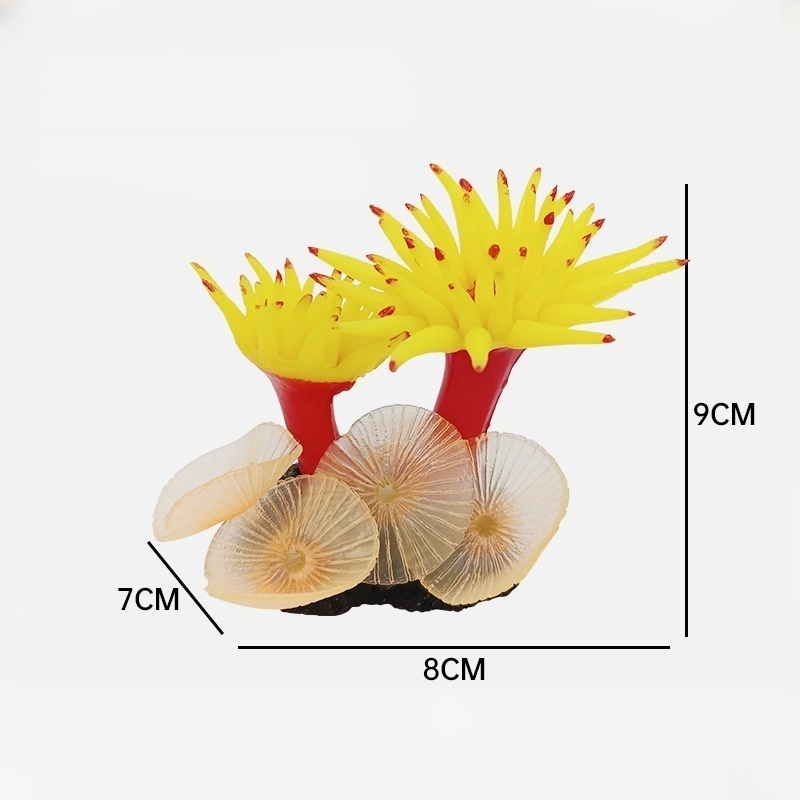 Weiße Künstliche Weichkorallen-Dekoset für Aquarien