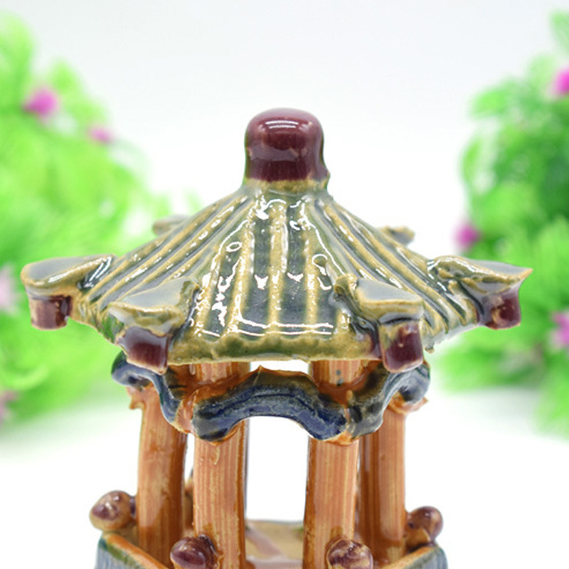 Aquarium Landschaftsgestaltung Sechseck-Pavillon Dekoration