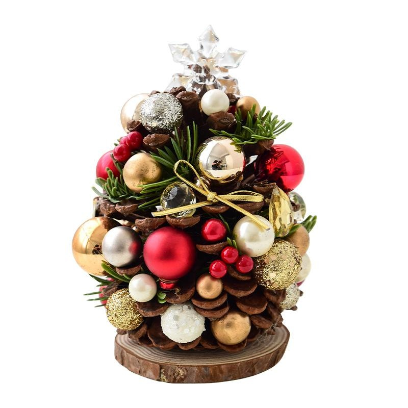 Mini-Tannenzapfen-Weihnachtsbaum als handgemachte Dekoration für Weihnachten