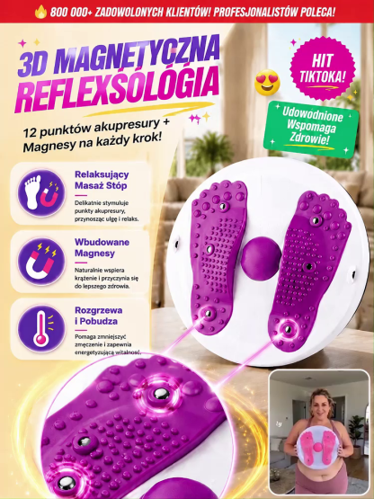 Magnetyczny Twister Obrotowy 3D – Dysk do Ćwiczeń Talia Osy (120kg)