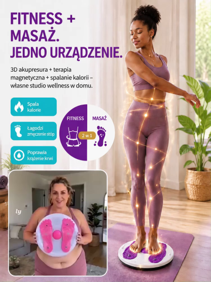 Magnetyczny Twister Obrotowy 3D – Dysk do Ćwiczeń Talia Osy (120kg)