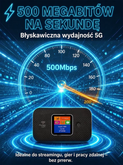 Bezprzewodowy Router 5G Plug&Play | Pełny Zasięg Gdziekolwiek Jesteś
