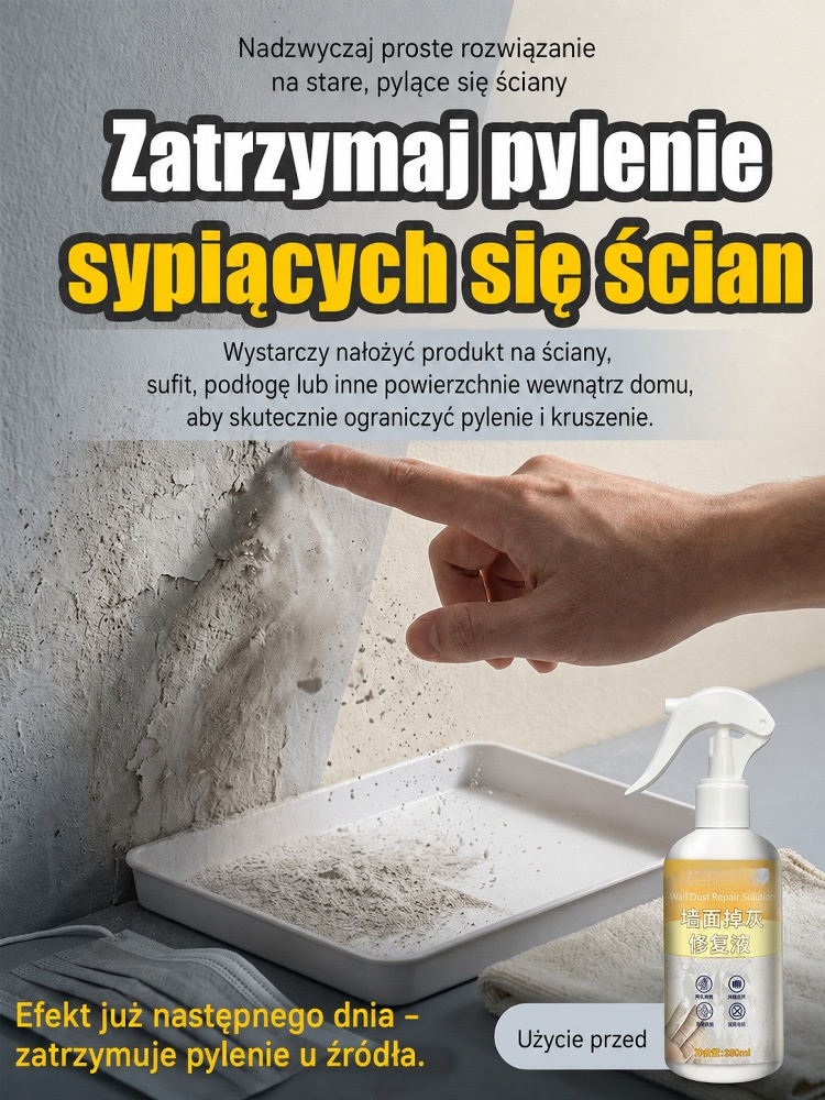 Wodoodporny Spray Naprawczy do Ścian | Błyskawicznie Usuwa Pęknięcia i Pleśń (-50%)