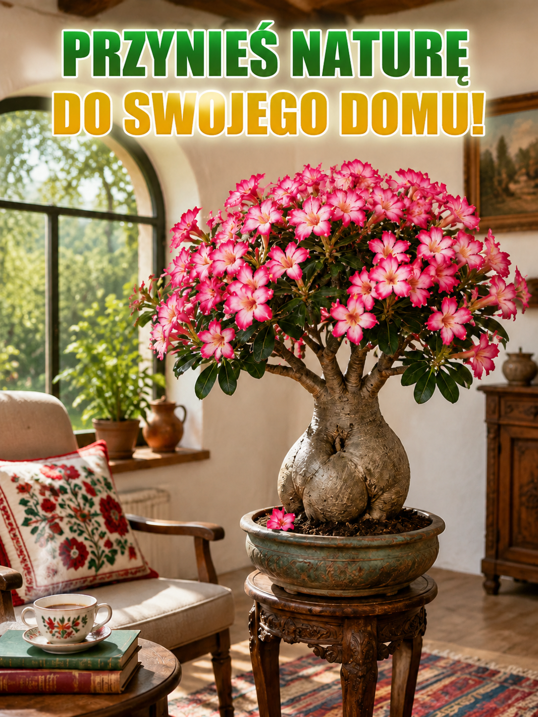 Cebule Róży Pustynnej Premium - Roślina Dla Zapracowanych (90 Dni Bez Wody)