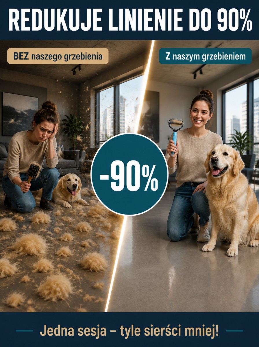 Dwustronny grzebień dla zwierząt.