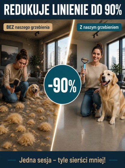 Dwustronny grzebień dla zwierząt.