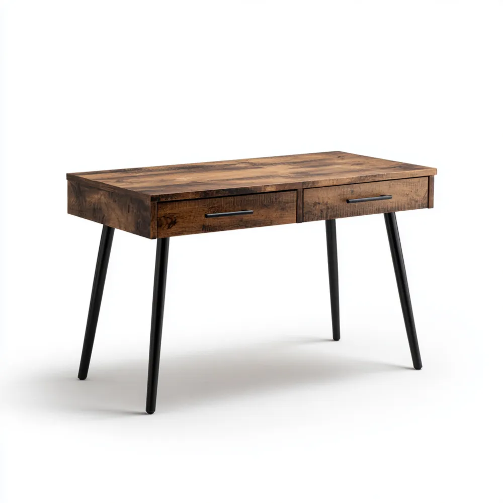 Scrivania in legno 120x60x75 cm - Marrone - Design industriale CL7758810