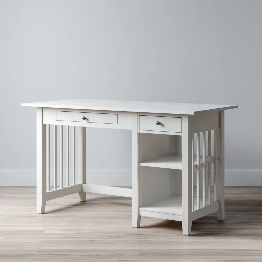 Scrivania in legno 120x60x75 cm - Bianco - Design moderno GD1667282