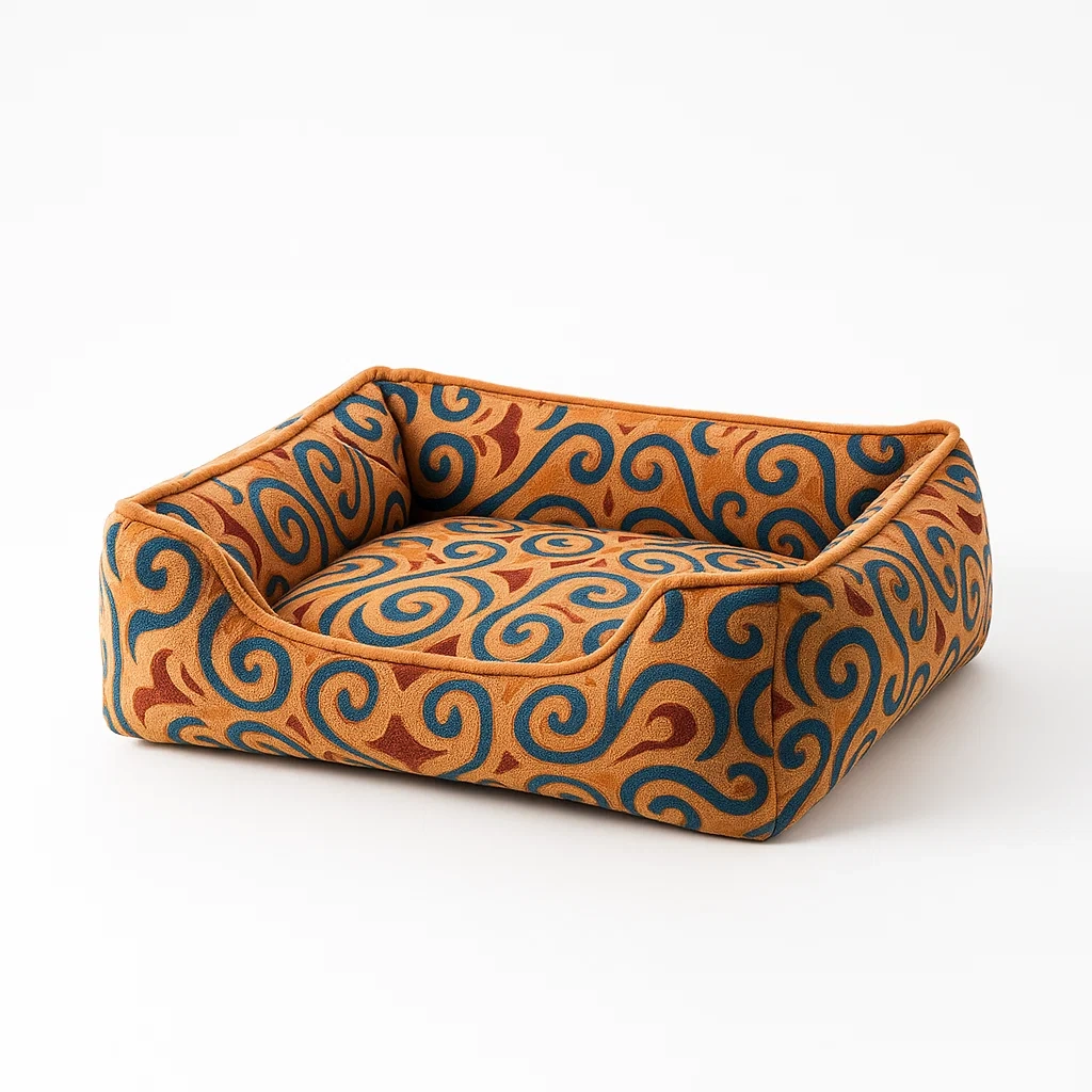 Coussin pour chien en tissu avec motifs spirale 60 cm-SOFTFURNISHFIT