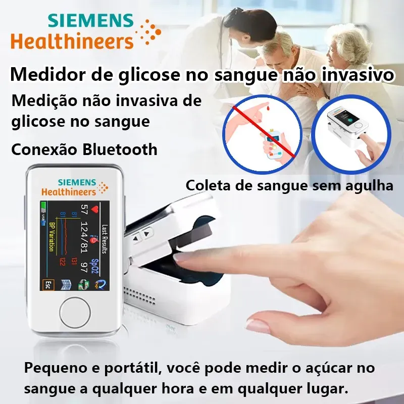 👨‍⚕️Medidor portátil de glicemia indolor e não invasivo Siemens, multifuncional para proteger a saúde🎉