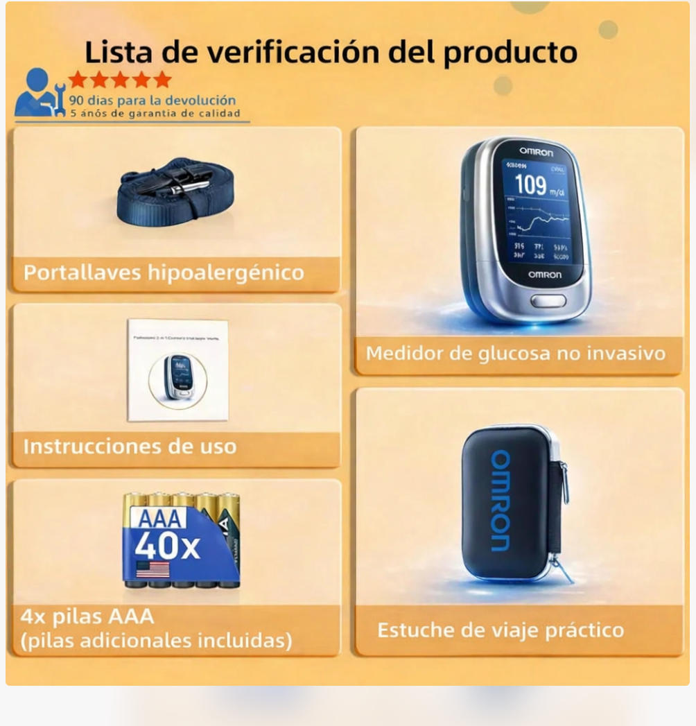 🔥🔥2026 Última tecnología, medidor de glucosa en sangre infrarrojo Omron™🔥