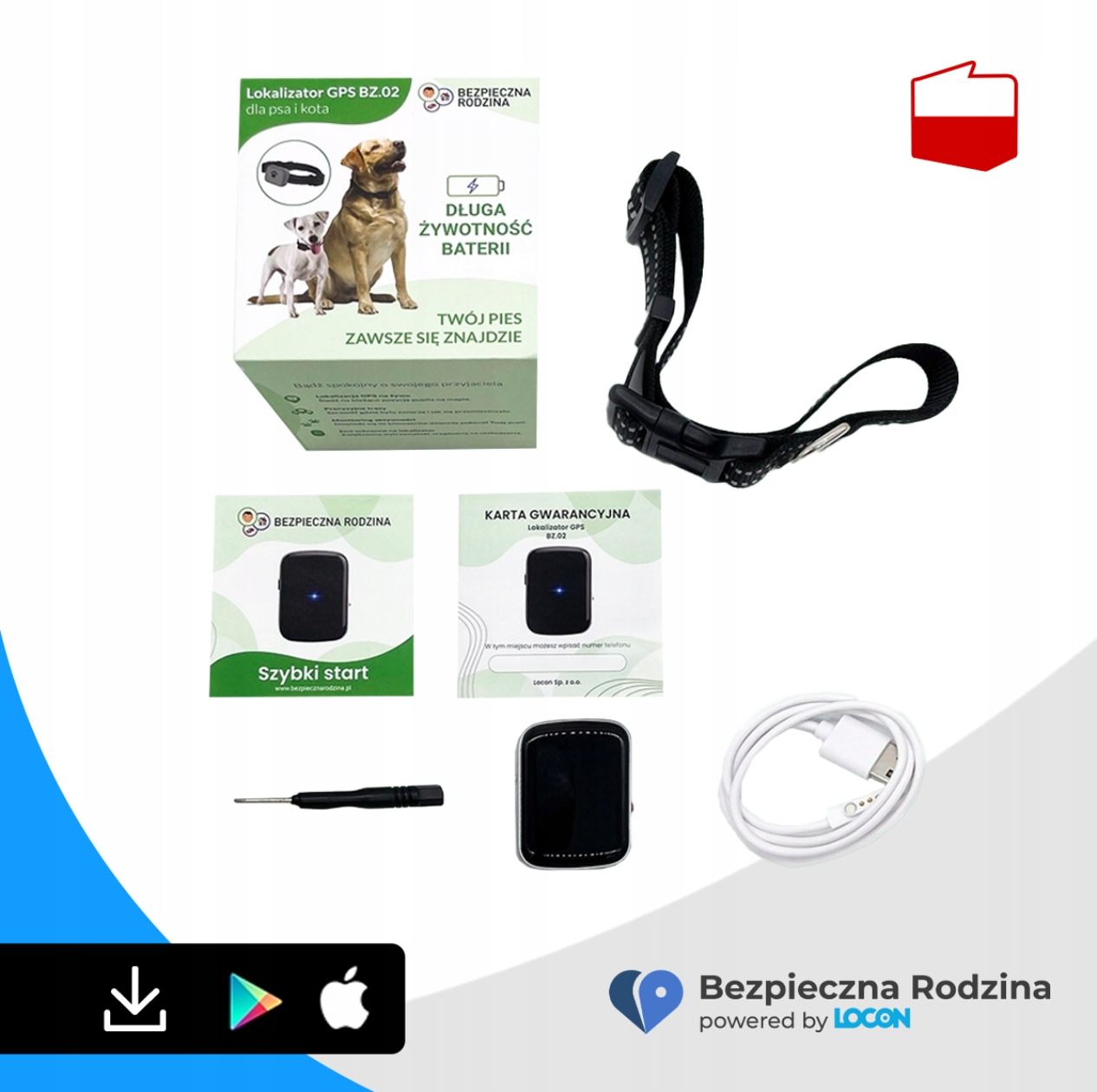 LOCON DOG MAX – Lokalizator GPS dla psa z funkcją przywołania + dożywotnio darmowa
