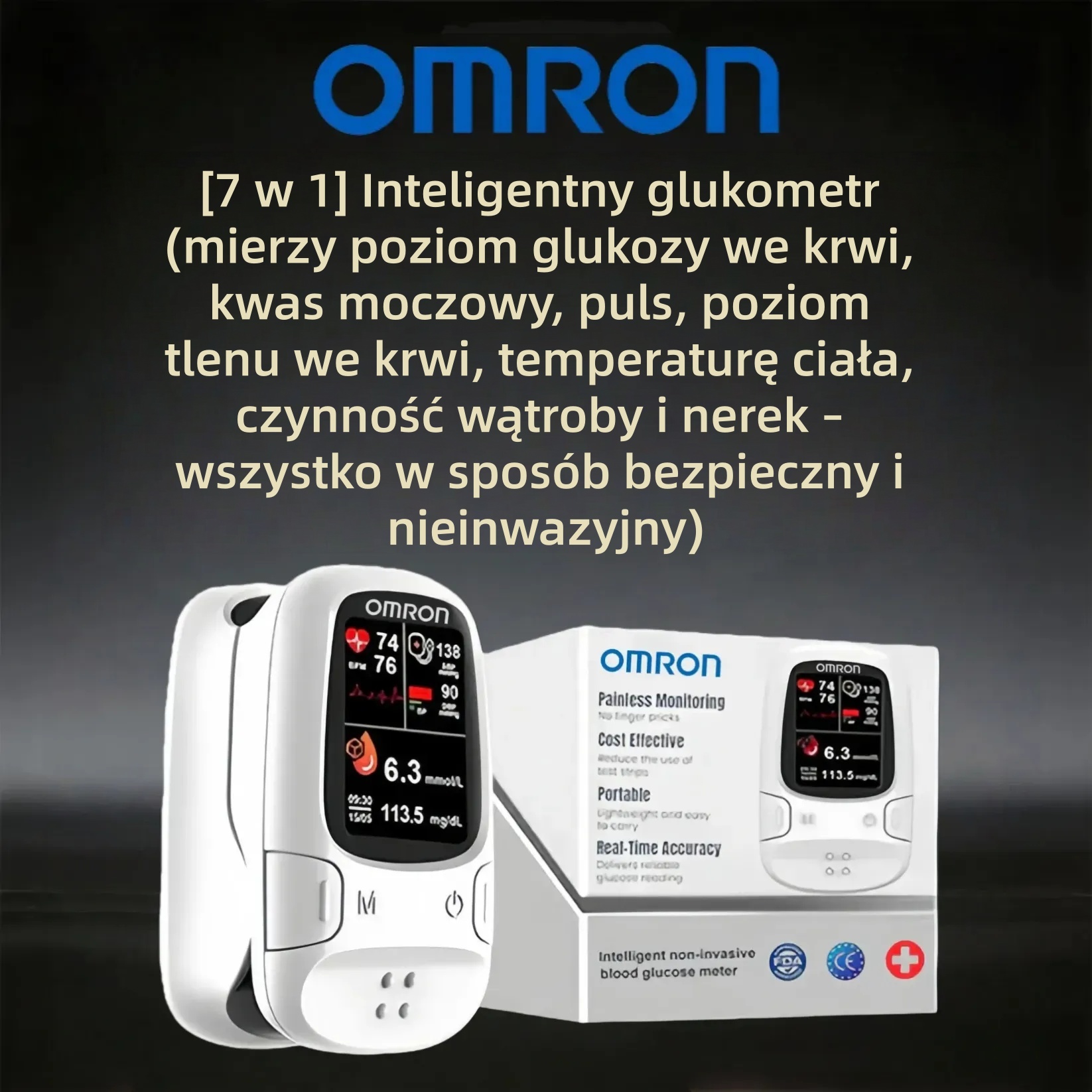 🔥 2026 Omron™ wprowadza na rynek nowy, nieinwazyjny, inteligentny glu