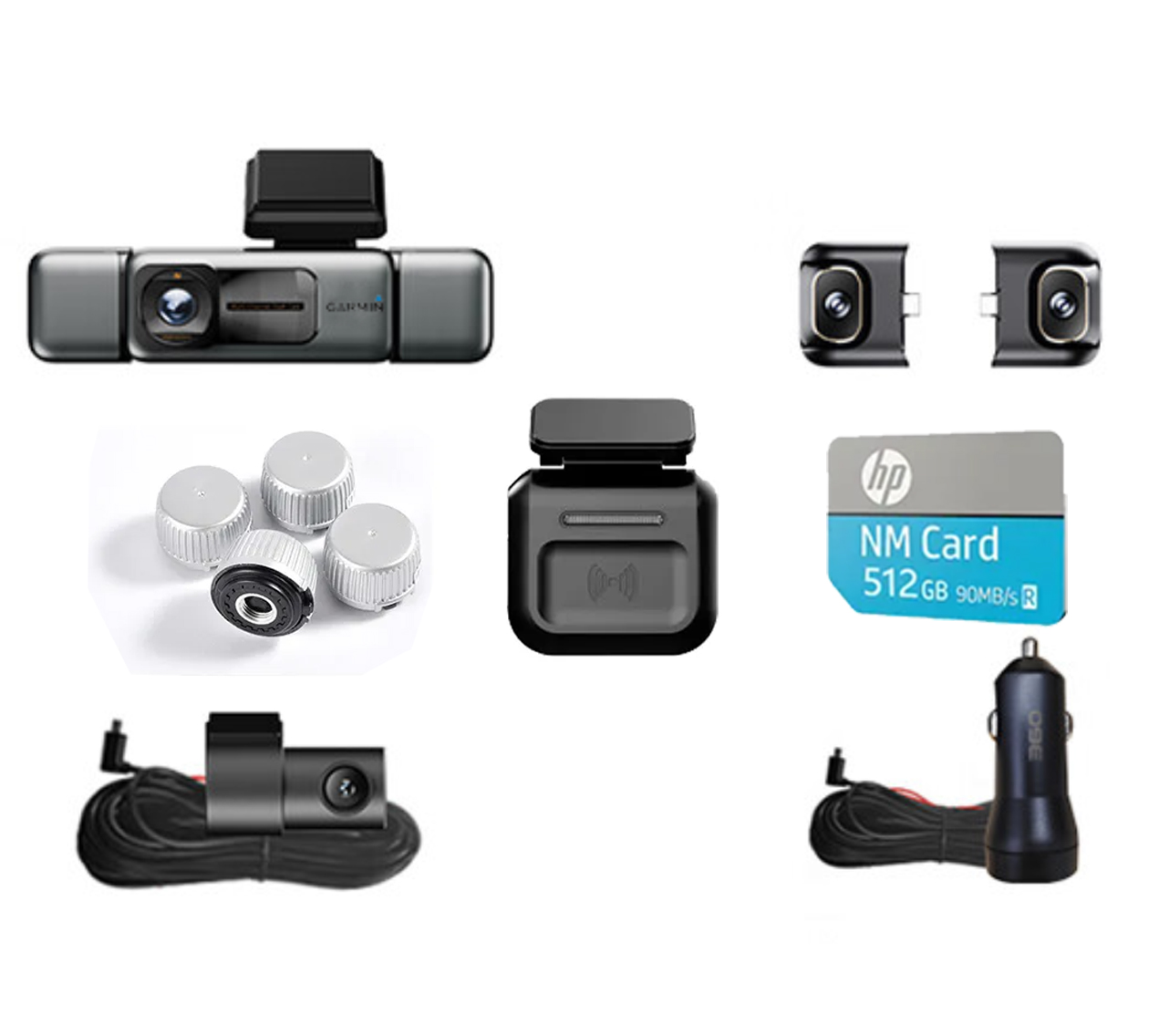 Garmin G980 chytrá palubní kamera s umělou inteligencí a hlasovým ovládáním, vybavená čtyřmi kamerami, 360° panoramatickým zobrazením, 4K ultra vysokým nočním viděním a GPS sledováním