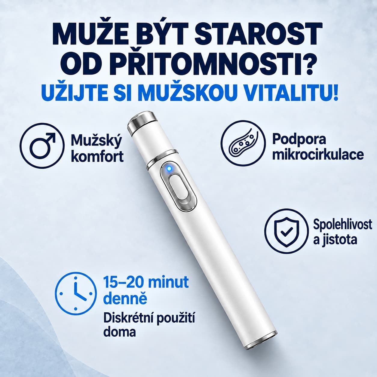 💪💪💪 Podpořte svou vitalitu. Získejte zpět jistotu v intimních chvílích.Pokročilá terapie rázovou vlnou pro podporu sexuálního komfortu mužů a úlevu od potíží svalů, kloubů a šlach.👩‍❤️‍👨👩‍❤️‍👨👩‍❤️‍👨